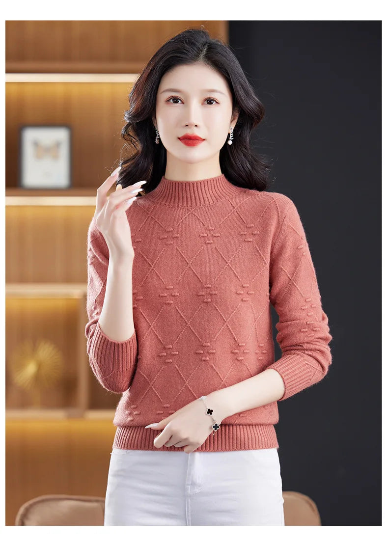 Women's Mock-Neck Knit Sweater