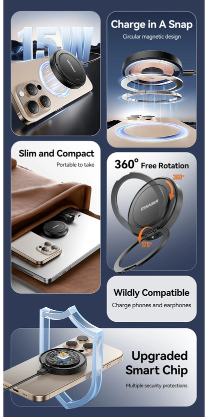 Essager 15W Magnetische kabellose Ladestation für iPhone