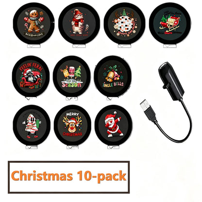 USB-Weihnachtsprojektorlampe mit flexiblem Schwanenhals – für Auto & Schreibtisch