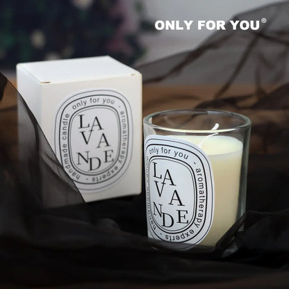 Vela aromática transparente Prometheus | 50 g | 16 fragancias europeas | 10 h de combustión | Caja de regalo artesanal