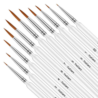 Miniature Detail Paint Brush Set – 10 or 11 Fine-Tip Brushes