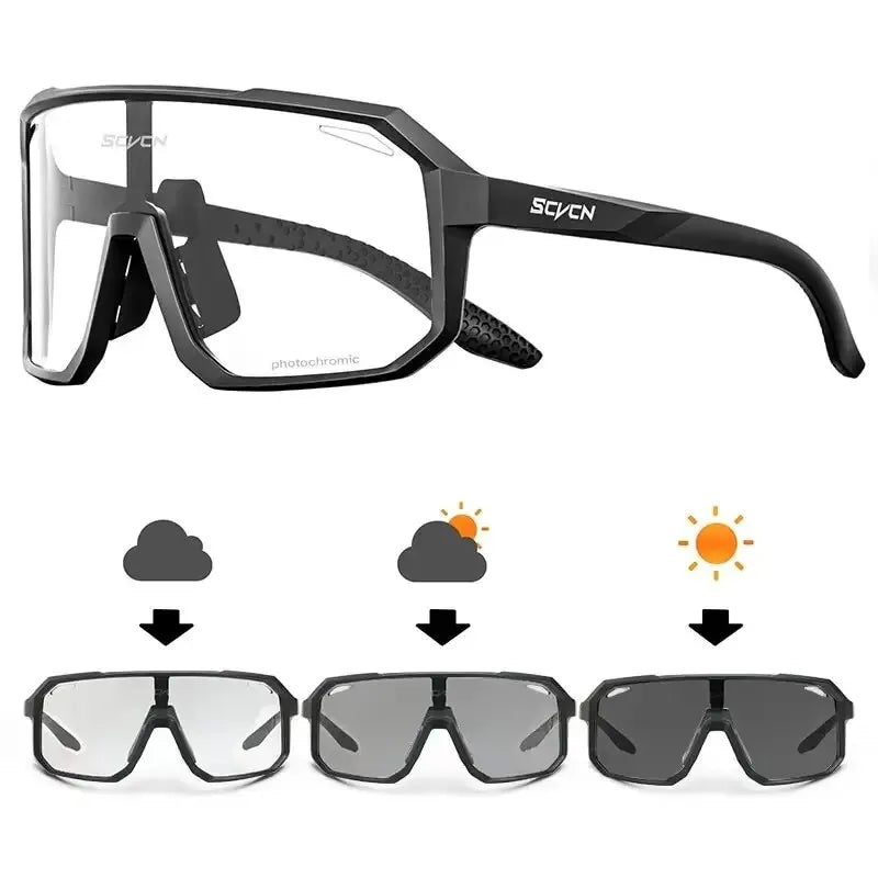 Photochromic Cycling Glasses – UV400 Sports Sunglasses for Men & Women | Bike, Hiking & Outdoor