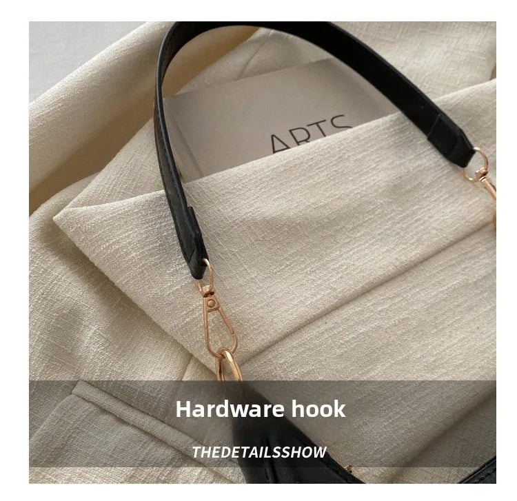 Women's Crescent Moon Shoulder Bag – Soft Vegan Leather Handbag