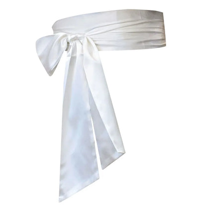 Satin-Schleife Taillengürtel – Breiter Bandgürtel für Kleider, 20 Farben