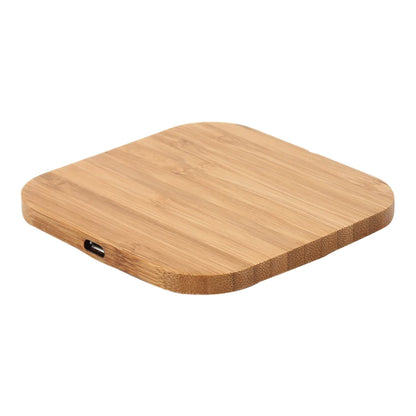 Almohadilla de carga inalámbrica de 5 W con acabado de madera para teléfonos