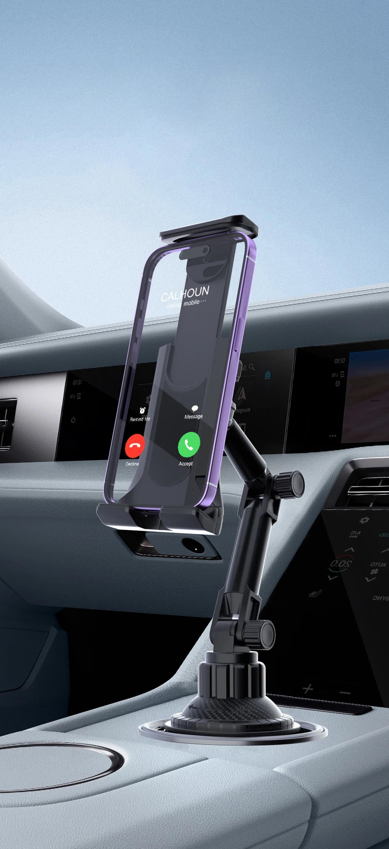Car Cup-Holder Phone & Tablet Mount, 4–11 Inch
