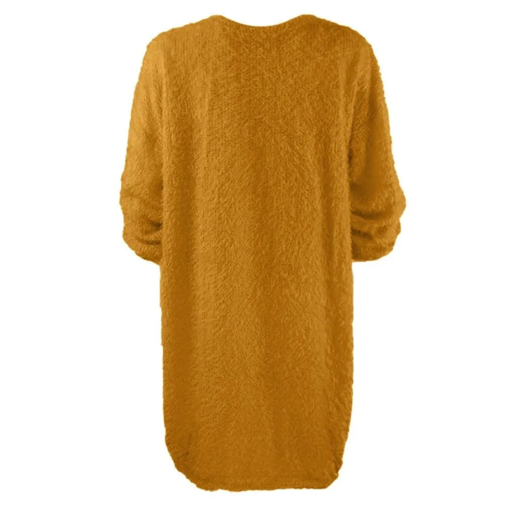 Women's Crewneck Knee-Length Sweater Dress