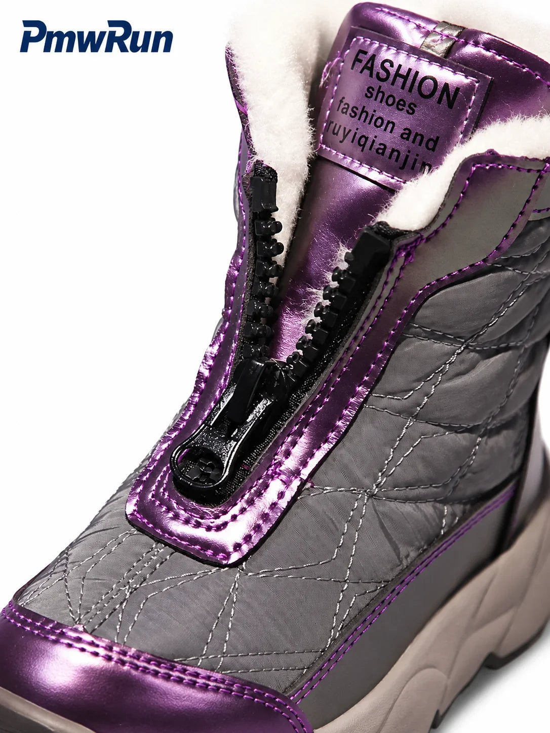 Kids' Plush-Lined Winter Snow Boots