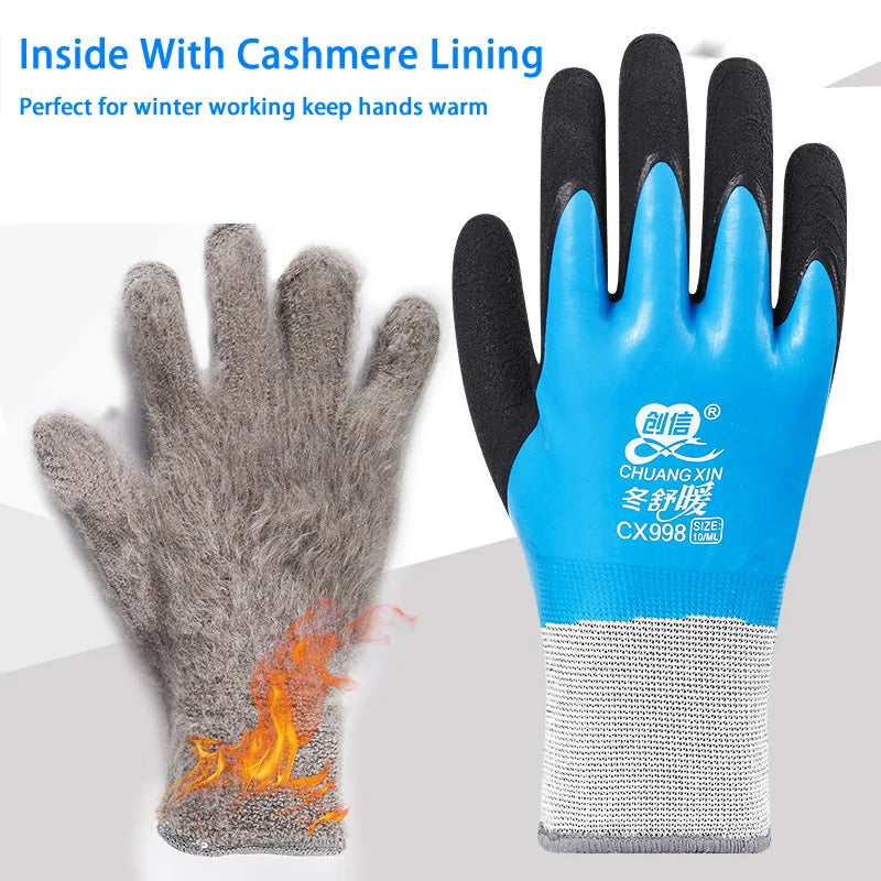 Insulated Work Gloves – Latex Grip Thermal Gloves