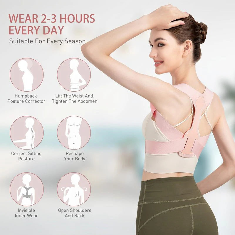 Breathable Posture Corrector Belt Adjustable Rectify Posture Hunchback Corrector Shoulder Support Strap Clavicle Spine Support