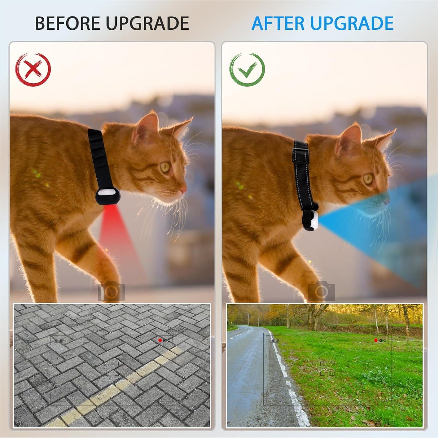 Adjustable Angle Pet Collar Camera HD Recorder